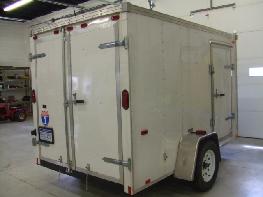 North American Processing built mobile sprayfoam trailer with a Graco E20 installed.