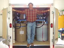 Brian Mulder of Mulder Home Improvements in Roxbury, New York with his new mobile spray foam unit equipped with a E20 proportioning unit.