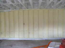 Polyurethane closed cell spray foam insulation completely and efficiently insulates and seals around penetrations through the building framework, such as electrical outlets, plumbing fixtures and creates a protective thermal envelope around your living space.