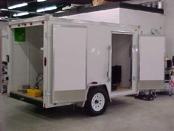 Gusmer Graco FF1600 proportioner installed in trailer with diesel genset.