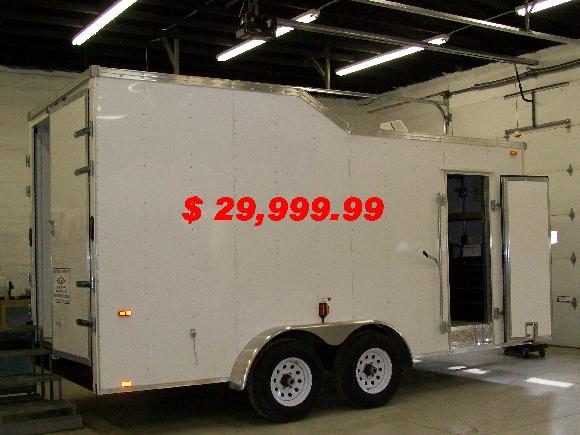 16' Sprintback thermal broke trailer equipped with Graco E20 proportioning unit.