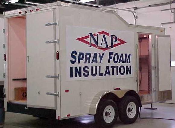Graco H-25 proportioner installed in mobile spray trailer